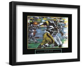 Strive - Football-Bill Hall-Framed Art Print