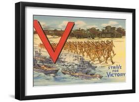 Strive for Victory-null-Framed Art Print