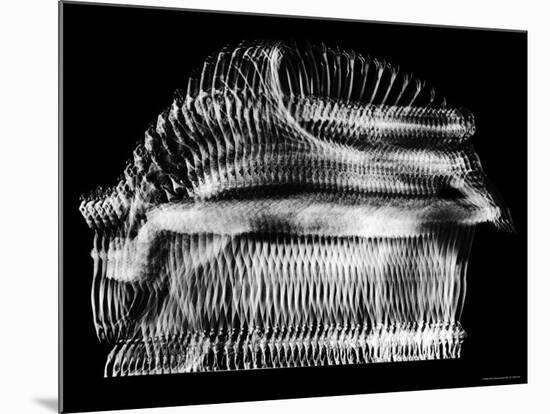 Stroboscopic Image of Ballerina Nora Kaye Doing a Pas de Bourree-Gjon Mili-Mounted Premium Photographic Print