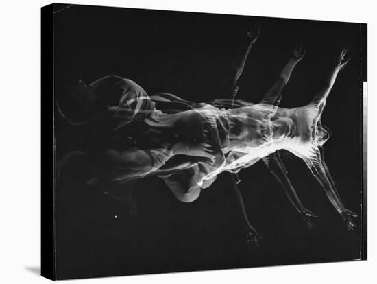 Stroboscopic Image of Dancer Ethel Butler of the Martha Graham Dance Group Performing,-Gjon Mili-Stretched Canvas