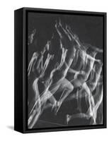 Stroboscopic Image of Nude Model Leaping Through Space-Gjon Mili-Framed Stretched Canvas
