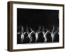 Stroboscopic Image of Tumbling Sequence Performed by Danish Men's Gymnastics Team-Gjon Mili-Framed Photographic Print