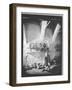 Stroboscopic Photograph of Pablo Picasso "Drawing" with Light-null-Framed Photographic Print