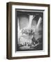 Stroboscopic Photograph of Pablo Picasso "Drawing" with Light-null-Framed Photographic Print