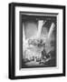 Stroboscopic Photograph of Pablo Picasso "Drawing" with Light-null-Framed Photographic Print