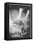Stroboscopic Photograph of Pablo Picasso "Drawing" with Light-null-Framed Stretched Canvas