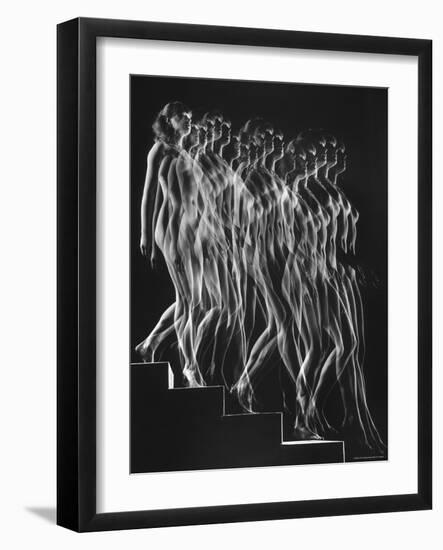 Stroboscopic Study of a Nude Descending Staircase-Gjon Mili-Framed Photographic Print