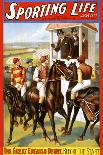 The Great English Derby. before the Start.-Strobridge Lithograph Co-Framed Art Print