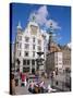 Stroget, Copenhagen, Denmark, Europe-Charles Bowman-Stretched Canvas