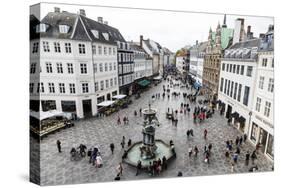 Stroget, the Main Pedestrian Shopping Street, Copenhagen, Denmark, Scandinavia, Europe-Yadid Levy-Stretched Canvas
