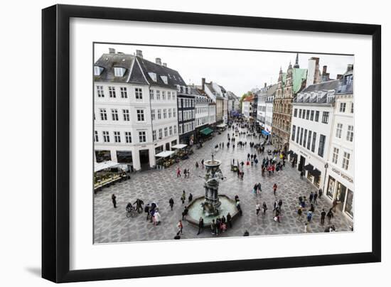 Stroget, the Main Pedestrian Shopping Street, Copenhagen, Denmark, Scandinavia, Europe-Yadid Levy-Framed Photographic Print