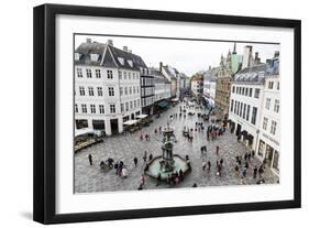 Stroget, the Main Pedestrian Shopping Street, Copenhagen, Denmark, Scandinavia, Europe-Yadid Levy-Framed Photographic Print