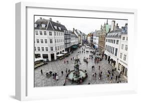 Stroget, the Main Pedestrian Shopping Street, Copenhagen, Denmark, Scandinavia, Europe-Yadid Levy-Framed Photographic Print