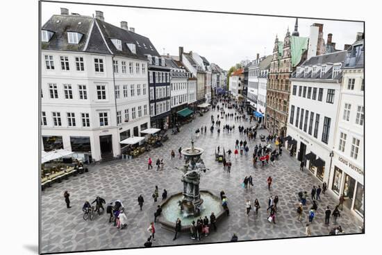 Stroget, the Main Pedestrian Shopping Street, Copenhagen, Denmark, Scandinavia, Europe-Yadid Levy-Mounted Photographic Print