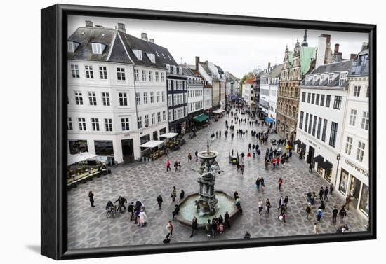 Stroget, the Main Pedestrian Shopping Street, Copenhagen, Denmark, Scandinavia, Europe-Yadid Levy-Framed Photographic Print