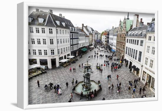 Stroget, the Main Pedestrian Shopping Street, Copenhagen, Denmark, Scandinavia, Europe-Yadid Levy-Framed Photographic Print