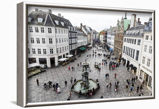 Stroget, the Main Pedestrian Shopping Street, Copenhagen, Denmark, Scandinavia, Europe-Yadid Levy-Framed Photographic Print