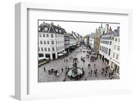 Stroget, the Main Pedestrian Shopping Street, Copenhagen, Denmark, Scandinavia, Europe-Yadid Levy-Framed Photographic Print