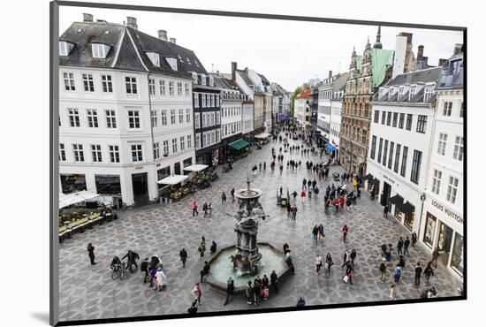 Stroget, the Main Pedestrian Shopping Street, Copenhagen, Denmark, Scandinavia, Europe-Yadid Levy-Mounted Photographic Print