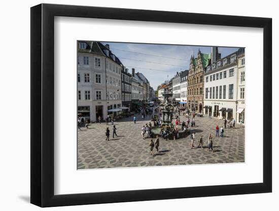 Stroget, the Main Pedestrian Shopping Street, Copenhagen, Denmark, Scandinavia, Europe-Yadid Levy-Framed Photographic Print