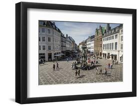 Stroget, the Main Pedestrian Shopping Street, Copenhagen, Denmark, Scandinavia, Europe-Yadid Levy-Framed Photographic Print