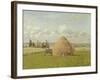 Strohhaufen in Pontoise, 1873-Camille Pissarro-Framed Giclee Print