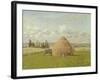 Strohhaufen in Pontoise, 1873-Camille Pissarro-Framed Giclee Print