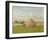 Strohhaufen in Pontoise, 1873-Camille Pissarro-Framed Giclee Print