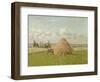 Strohhaufen in Pontoise, 1873-Camille Pissarro-Framed Giclee Print