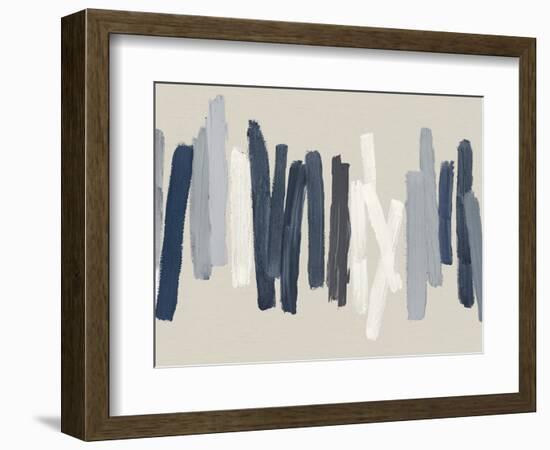 Strokes in Blue-Ellie Roberts-Framed Art Print