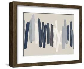 Strokes in Blue-Ellie Roberts-Framed Art Print