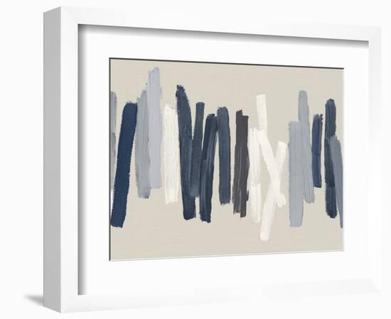 Strokes in Blue-Ellie Roberts-Framed Art Print