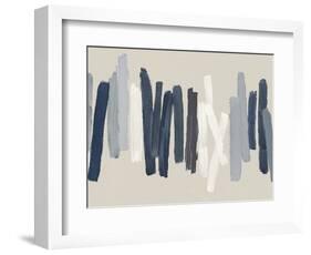 Strokes in Blue-Ellie Roberts-Framed Art Print