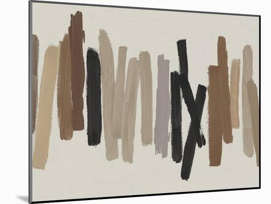 Strokes in Brown I-Ellie Roberts-Mounted Art Print