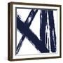 Strokes in Navy II-Megan Morris-Framed Art Print