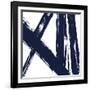 Strokes in Navy II-Megan Morris-Framed Art Print