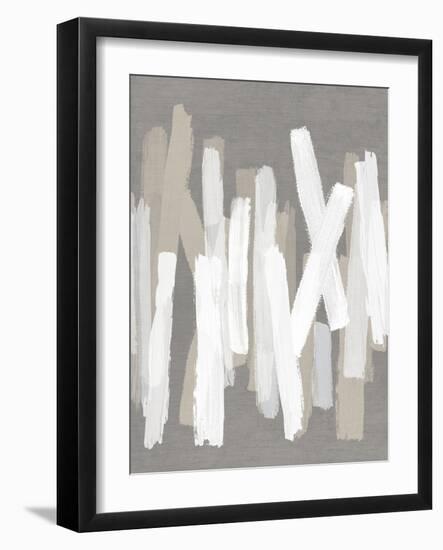 Strokes Neutral III-Ellie Roberts-Framed Art Print