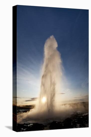 Strokkur Geyser at Sunrise-Paul Souders-Stretched Canvas
