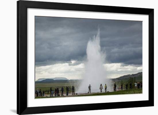 Strokkur Geyser, Geysir, Golden Circle, Iceland, Polar Regions-Yadid Levy-Framed Photographic Print