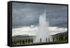 Strokkur Geyser, Geysir, Golden Circle, Iceland, Polar Regions-Yadid Levy-Framed Stretched Canvas