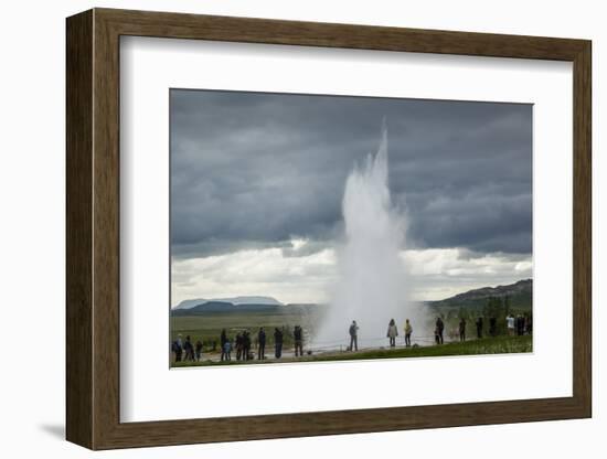 Strokkur Geyser, Geysir, Golden Circle, Iceland, Polar Regions-Yadid Levy-Framed Photographic Print