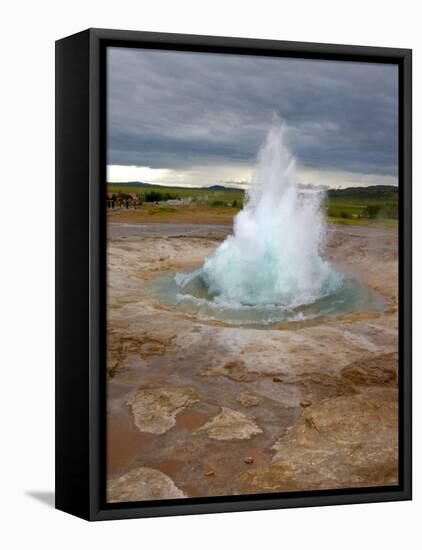 Strokkur Geyser, Iceland-Lisa S. Engelbrecht-Framed Stretched Canvas