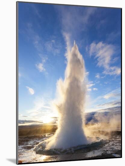 Strokkur (the Churn), Geysir, Golden Circle, Iceland-Peter Adams-Mounted Photographic Print