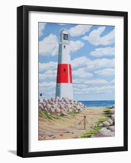 Stroll by Portland Bill-Liz Wright-Framed Giclee Print