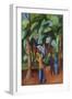 Stroll in the Park, Spaziergang Im Park, 1914-Auguste Macke-Framed Giclee Print