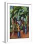 Stroll in the Park, Spaziergang Im Park, 1914-Auguste Macke-Framed Giclee Print