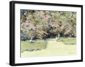 Stroll in the Park-Andre Gisson-Framed Premium Giclee Print