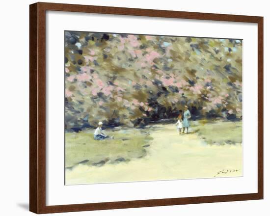 Stroll in the Park-Andre Gisson-Framed Premium Giclee Print