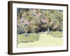 Stroll in the Park-Andre Gisson-Framed Premium Giclee Print