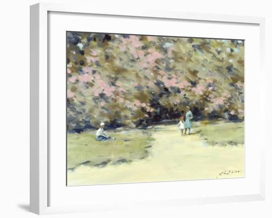 Stroll in the Park-Andre Gisson-Framed Premium Giclee Print